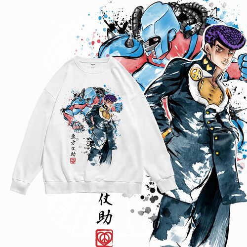 东方仗助男女春秋长袖卫衣