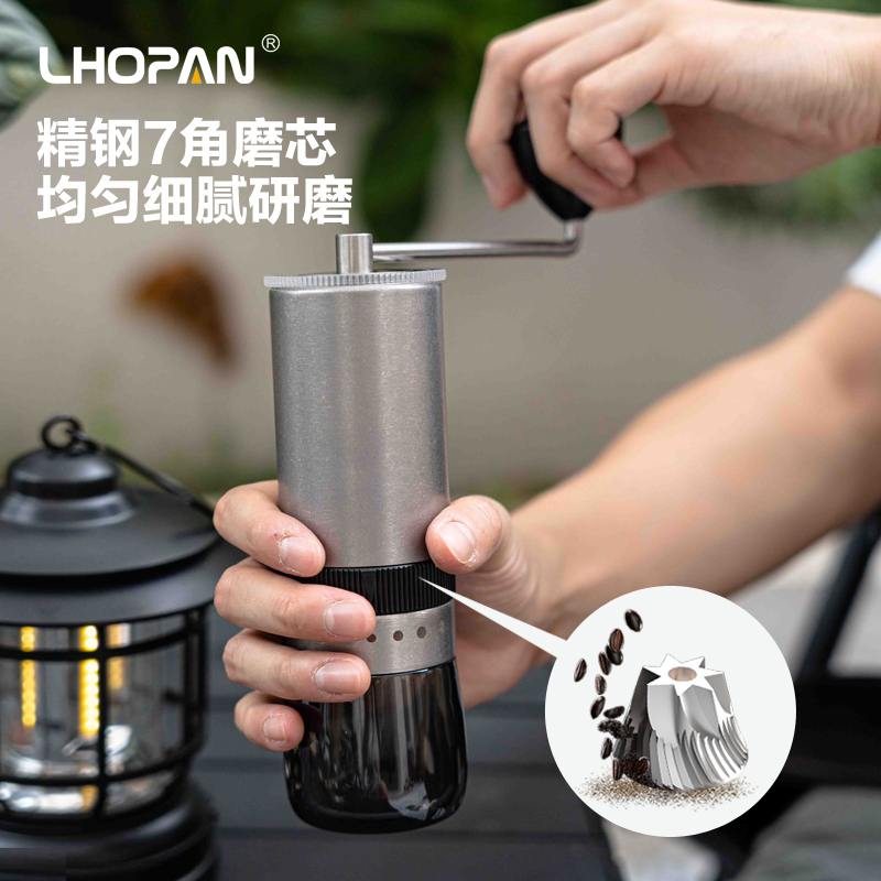 欧烹手磨咖啡机咖啡豆研磨手摇行星齿轮磨豆机省力手动便携式器具