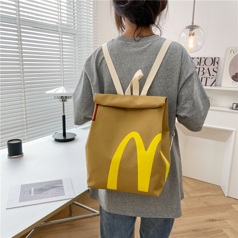 书包ins小众大容量女网红麦当双肩背包