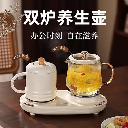 迷你全玻璃养生壶办公室小容量养生杯煮茶器花茶壶一人小型烧水壶