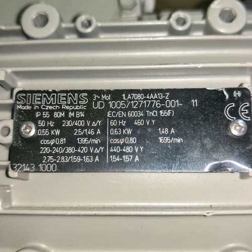 议价电机，型号1LA7080-4AA13-Z，UD 100可维修