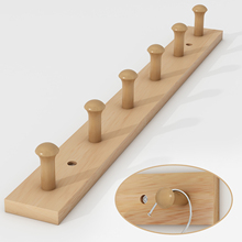 实木挂衣钩免打孔墙壁挂衣架衣服挂钩试衣间挂钩门后挂钩衣架粘钩