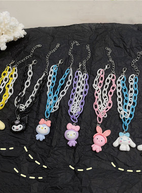 日系甜美风蓝色学生大耳狗手串
