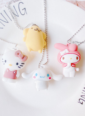 ins大耳狗软妹风挂件小众项链