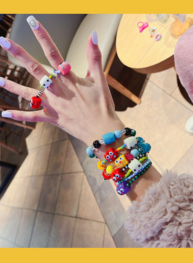 多巴胺小怪兽彩色手串手链
