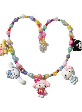 串珠跳舞的星黛露兔子项链