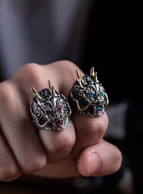 霸气戒指龙头指环男女个性