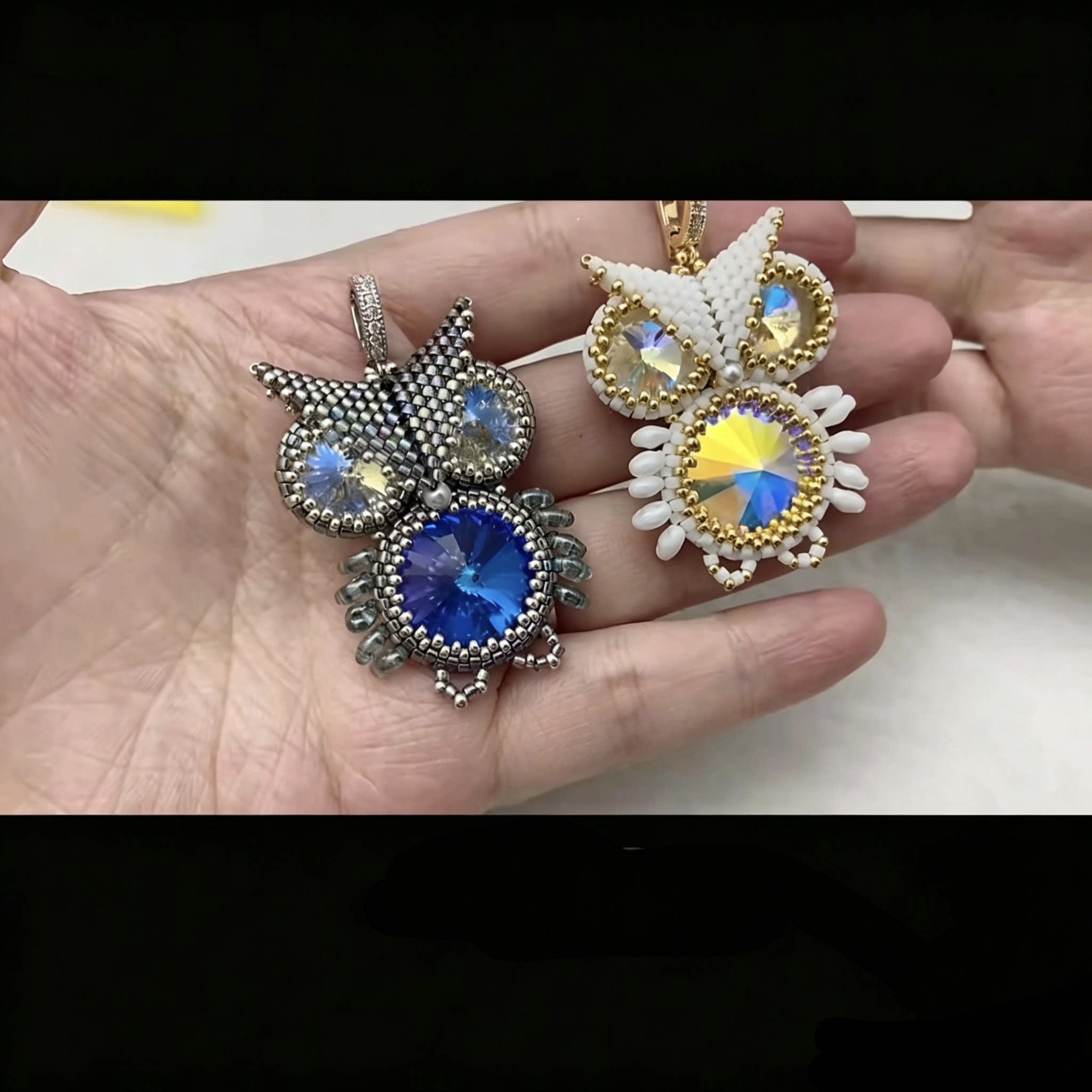 新款气质百搭猫头鹰项链高档女个性水晶毛衣链长款衣服配饰品吊坠