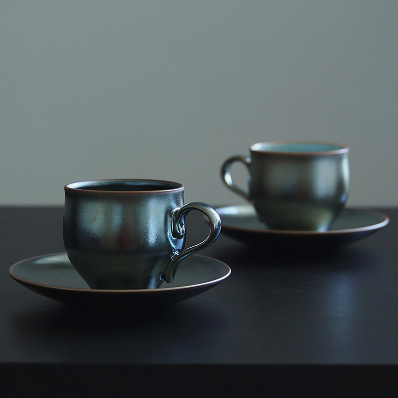 现货日本进口职人手作咖啡杯青瓷