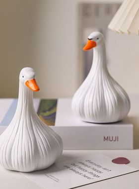 “蒜了鸭没什么大不了的”创意桌面工位解压情绪稳定治愈装饰摆件