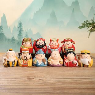 工厂国潮各路神仙玄关装饰情绪摆件桌面文创迷你钟馗玉皇大帝公仔