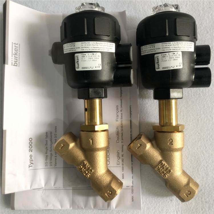 burkert气动阀角座阀2000a dn15 ptfe g1/2 16bar2.7-10bar001252
