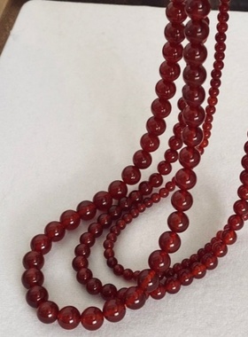 新中式天然红玛瑙轻奢优雅锁骨链