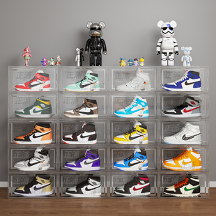 透明鞋盒球鞋鞋子收纳盒鞋盒收纳盒透明鞋柜神器省不占空间可叠加