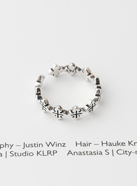 【现货】纯银欧美十字架戒指