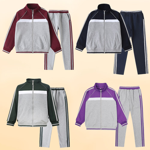 小学中学生英伦风校服运动套装棉