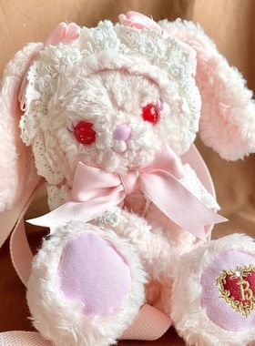 国内现货高仿日本BABY粉白奶茶熊熊猫限定bbd兔熊斜挎包lolita