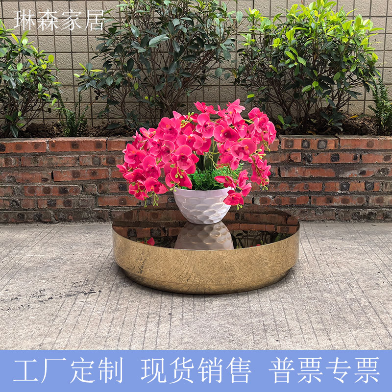 底脚圆柱 香槟金展示台 内缩支撑柱 吧台脚 道具摆台 模特陈列台