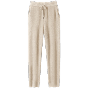 裤型好才真的好~100纯山羊绒男裤外穿休闲简约纯色运动裤长裤冬季