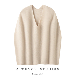 V领100%纯山羊绒坎肩女针织羊绒背心秋冬季 迫不及待想穿上 新款