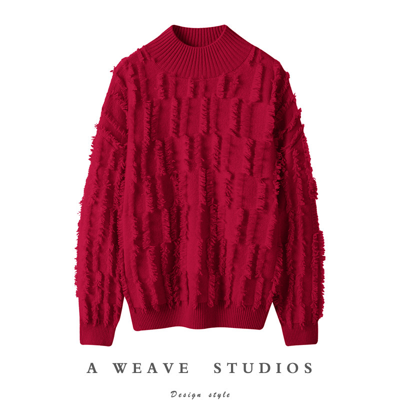 清雅如兰气质~毛须半高领羊绒衫女加厚纯羊绒毛衣针织宽松,女装/女士精品,羊绒衫,淘宝优惠券,粉丝福利购,淘宝优惠卷