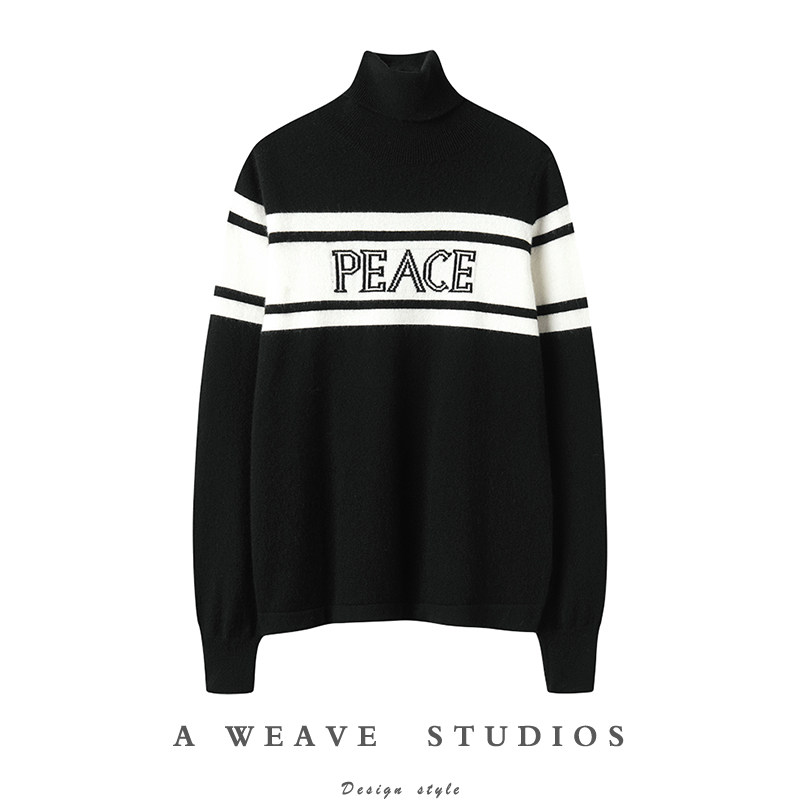 掏心掏肺推荐，提字高领山羊绒衫女纯羊绒毛衣套头打底衫两色秋冬,女装/女士精品,羊绒衫,淘宝优惠券,粉丝福利购,淘宝优惠卷