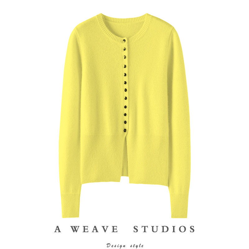 独爱气质~新款圆领纯羊绒开衫女复古下摆开叉高腰毛衣,女装/女士精品,羊绒衫,淘宝优惠券,粉丝福利购,淘宝优惠卷