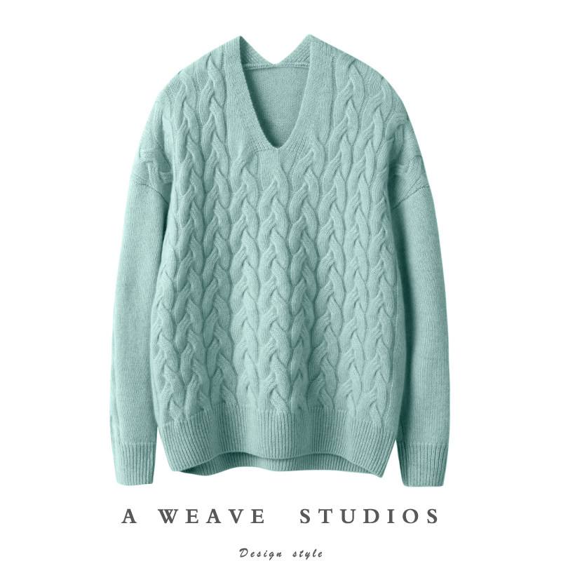 精致太好穿了~小V领羊绒衫女重磅加厚绞花纯羊绒毛衣女,女装/女士精品,羊绒衫,淘宝优惠券,粉丝福利购,淘宝优惠卷