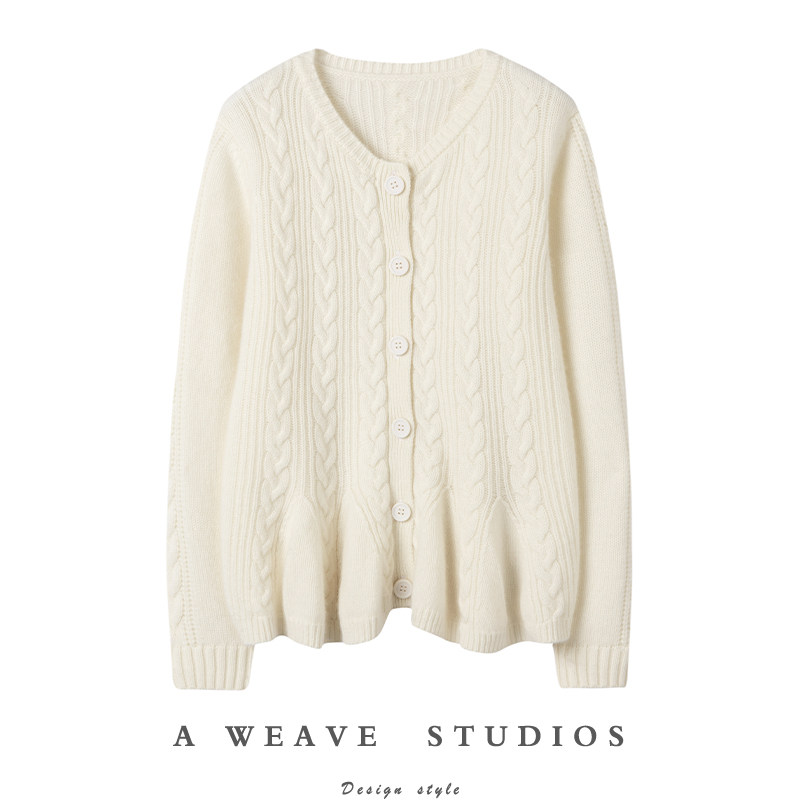 会被一眼看中的！加厚圆领羊绒开衫女纯山羊绒毛衣开衫外套上衣,女装/女士精品,羊绒衫,淘宝优惠券,粉丝福利购,淘宝优惠卷