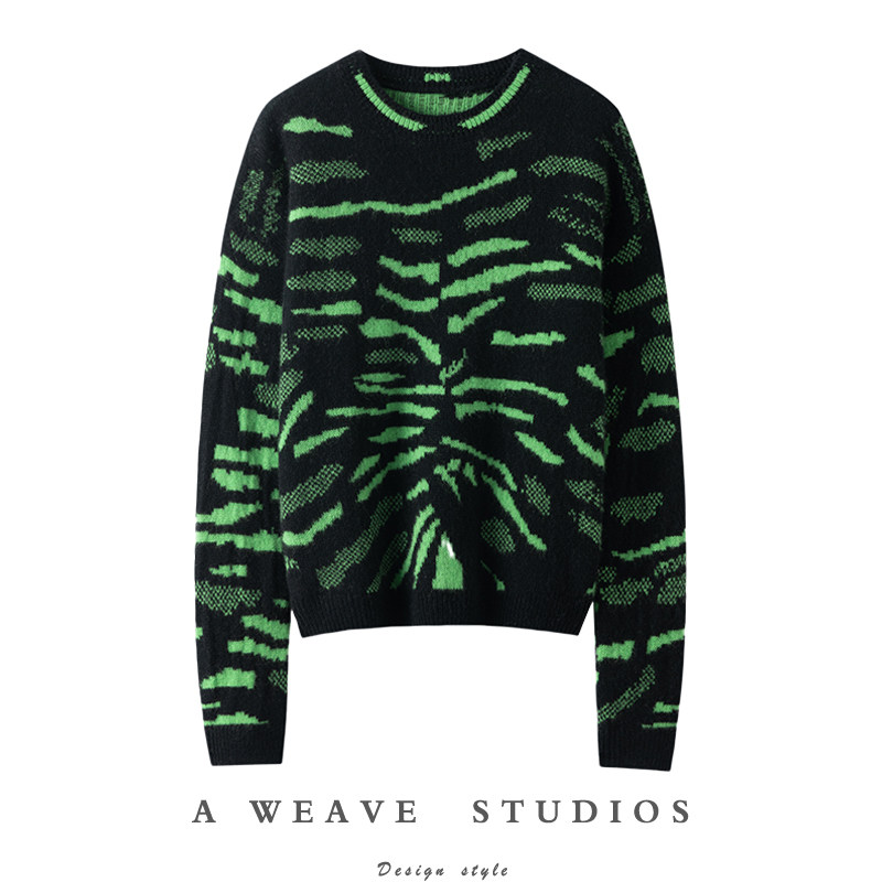 冬日独特气质！抽象艺术松织羊绒衫女圆领纯羊绒毛衣针织衫宽松,女装/女士精品,羊绒衫,淘宝优惠券,粉丝福利购,淘宝优惠卷