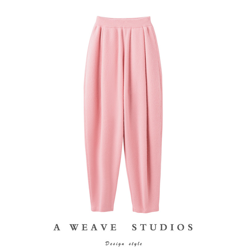 这裤型太赞了！通勤神裤~加厚羊绒裤子女外穿针织裤子休闲哈伦裤,女装/女士精品,休闲裤,淘宝优惠券,粉丝福利购,淘宝优惠卷