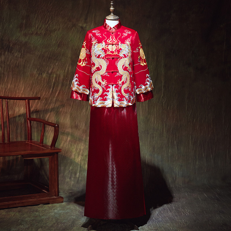 男士秀禾服2020新款新郎结婚中式礼服龙凤褂长袍马褂敬酒服唐装男|ruв категории Женская одежда, Cвадебные платья, ципао - от Buy2taobao.com для оказания профессиональной услуги покупки агента Taobao