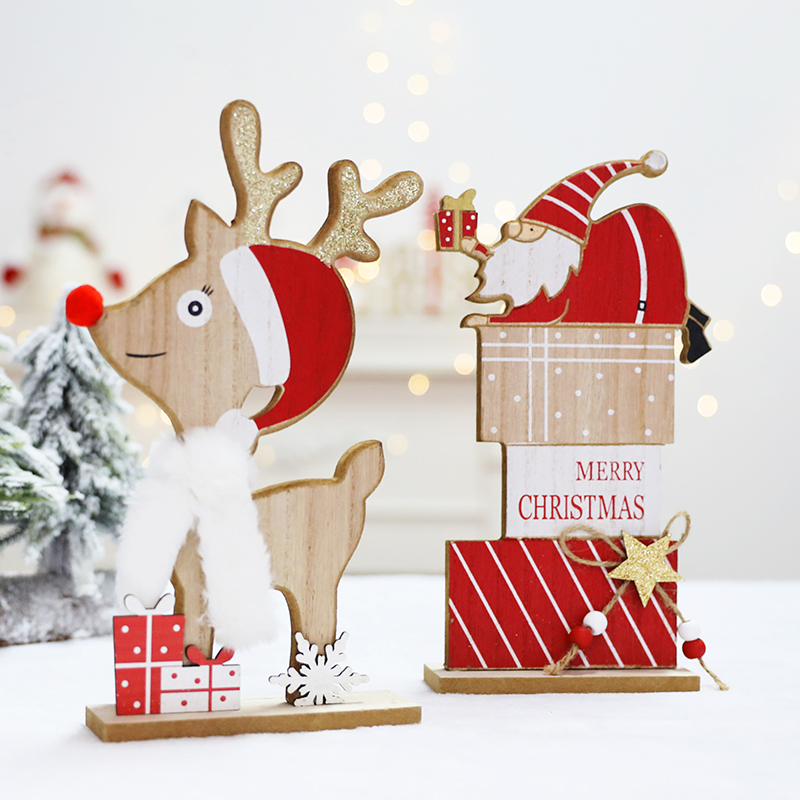 创意鹿拉车麋鹿小摆饰