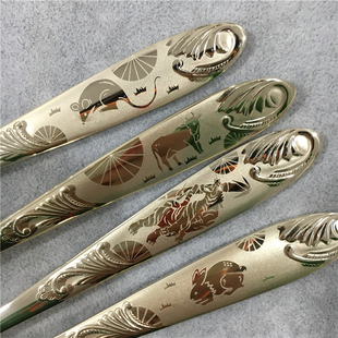 KOREA韩国原装进口属相生肖不锈钢韩式餐具勺子筷子12生肖餐具纯