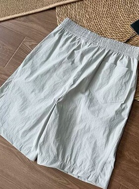 鸟家同款 户外运动冰丝透气速干短裤纯色休闲运动风男女同款裤子