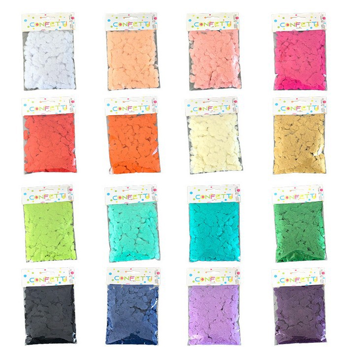 彩色圆形1cm五彩纸屑波波气球填充物袋装碎纸片派对婚礼手抛撒花
