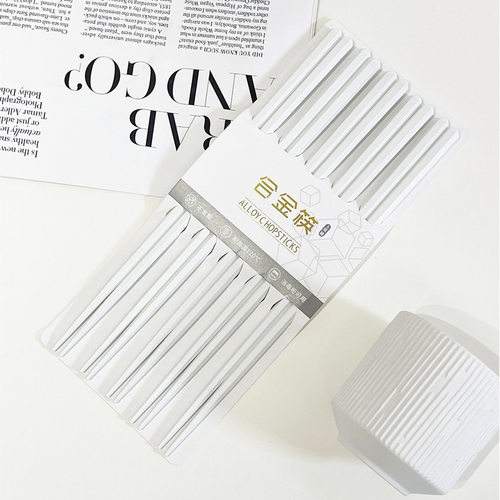 5 pairs of alloy chopsticks for household use, anti slip ch