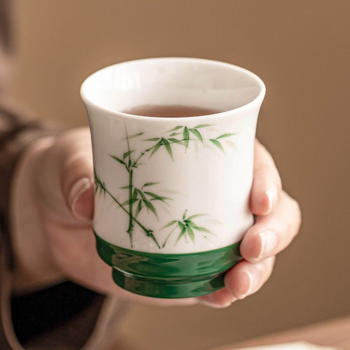 Qingzhu Tea Cup Ceramic Single Cup Master Cup Office Tea Cu