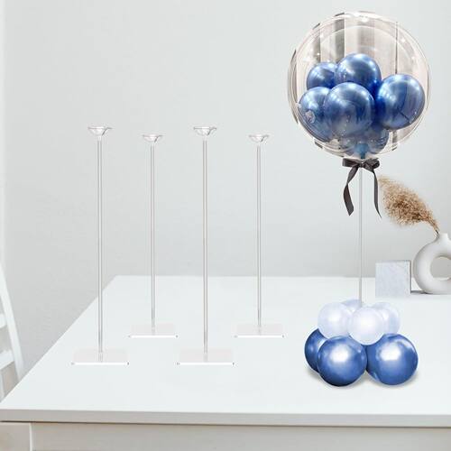 Acrylic transparent table, floating balloon column bracket,