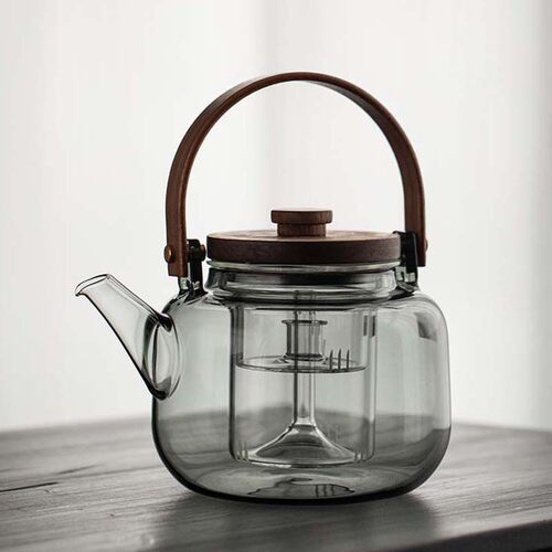 High borosilicate glass teapot, lifting beam teapot, glass
