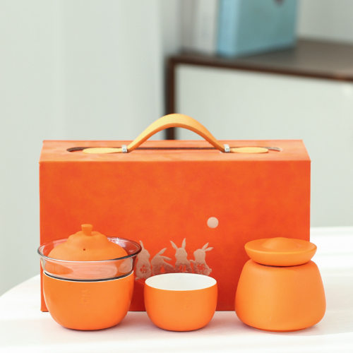 Lucky travel tea set, household portable Kung Fu tea set, c