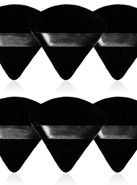 2/6Pcs Triangle Powder Puff Face Makeup Sponge Soft Velvet C