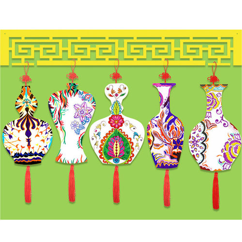 Handmade molds for kindergarten, hand-painted white backgro