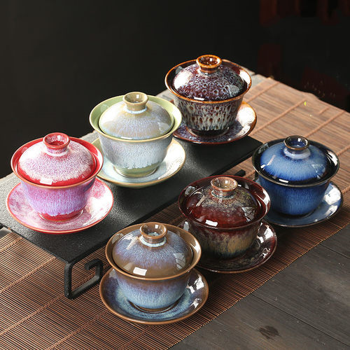 Single ceramic covered bowl kiln transformation three talen