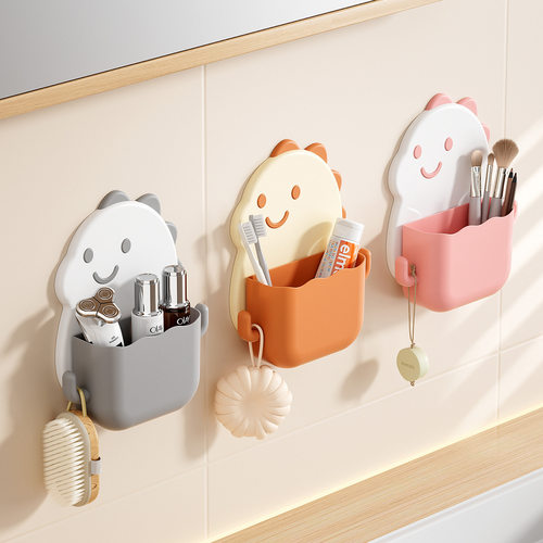 Wall mounted bathroom storage box, bathroom shelf, no punch