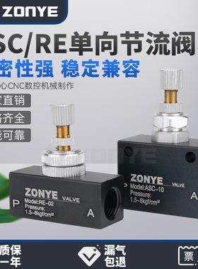 流量控制阀ASC100-06单向节流阀200-81015调速阀RE-01020304