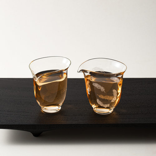 Chinese style high borosilicate glass fair cup handmade hea