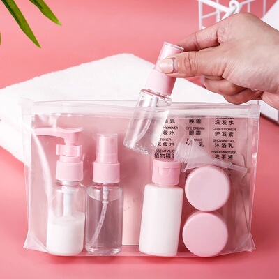 Travel separate bottle set Portable cosmetics lotion disinf