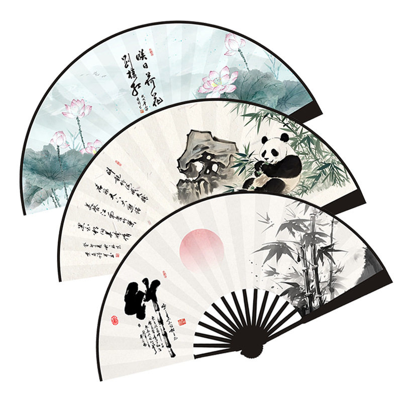8 "10" Chaoyu China-Chic Ancient Fan Summer Juanbu Foreign