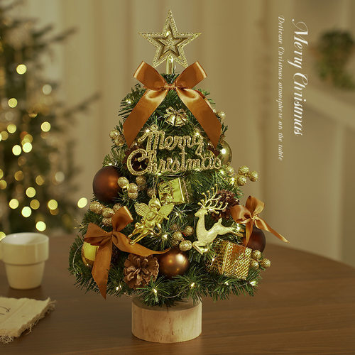 Cross border mini Christmas tree Christmas tree desktop wit